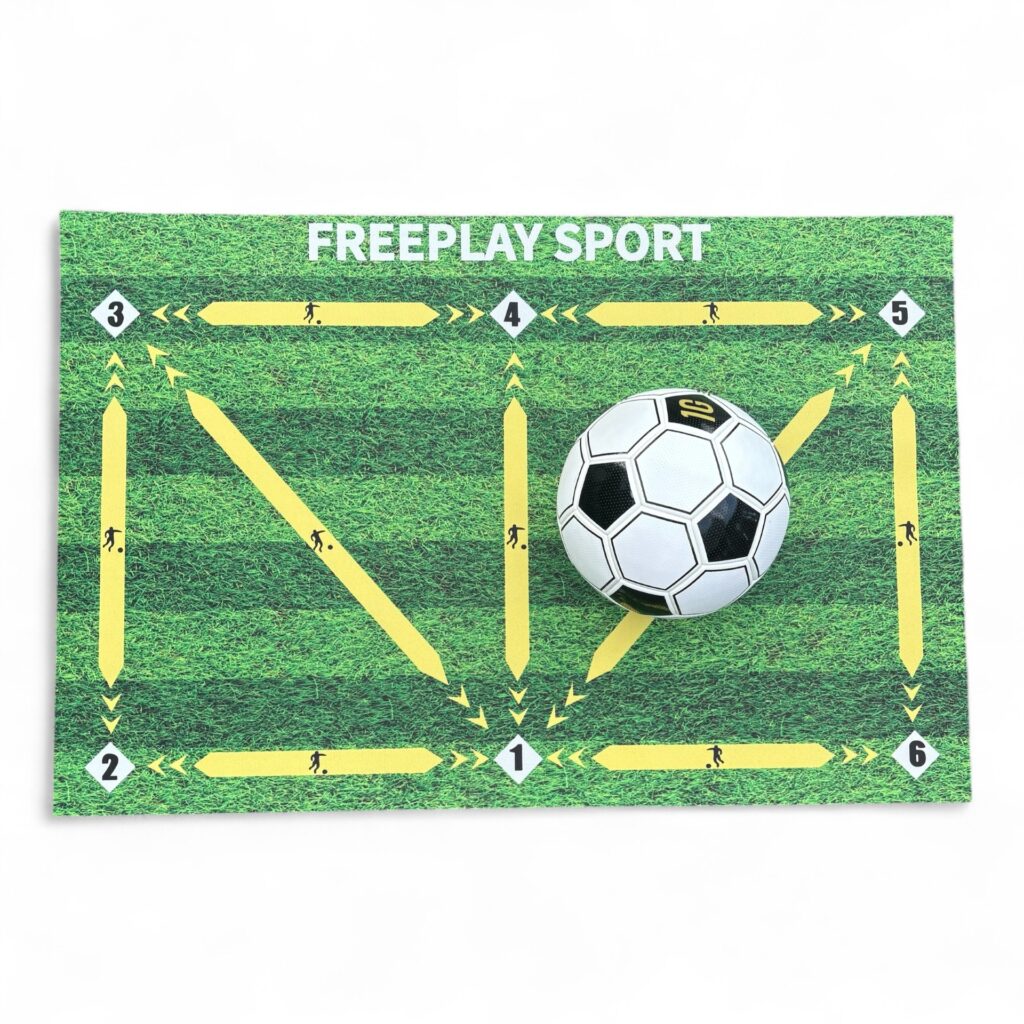 Fodbold Taktik Træningsmåtte 90 x 60 cm - Freeplay Sport