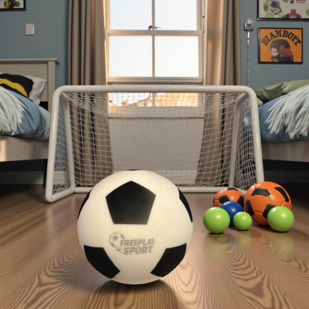 Fodbold Retro Skum Silent Str. 5 (Ø 22 cm) - Hvid