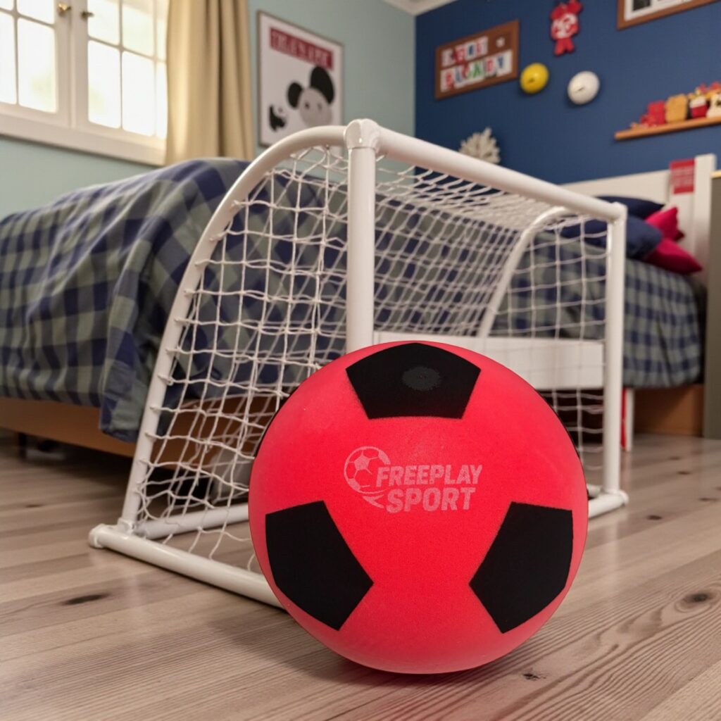 Fodbold Retro Skum Silent Str. 5 (Ø 22 cm) - Rød