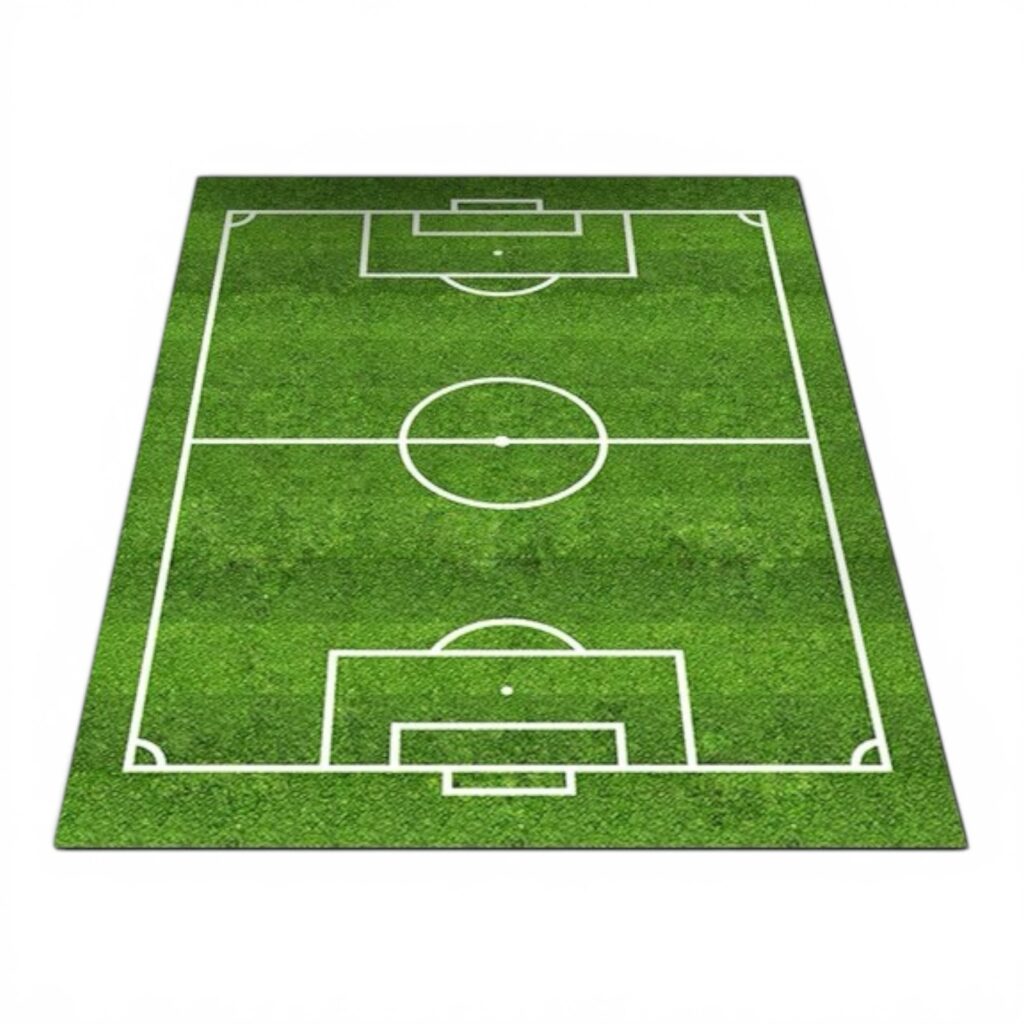 Fodboldmåtte til børn 140 x 100 cm – Fodboldbane til værelset